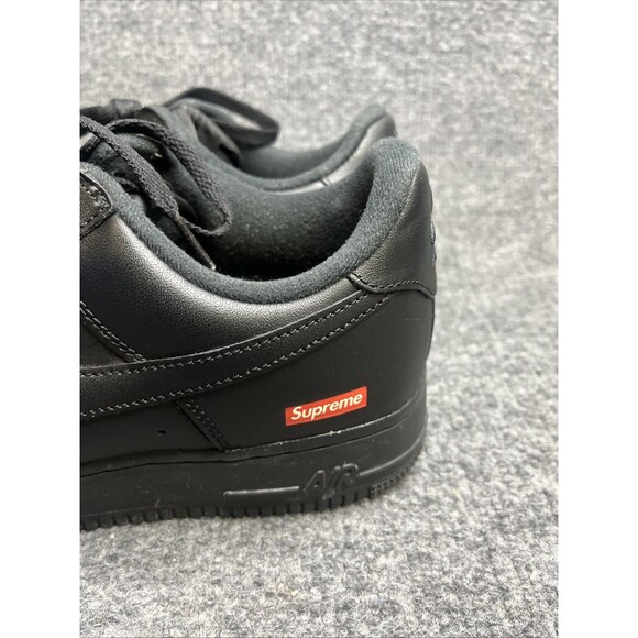 Nike Air Force 1 Low x Supreme Box Logo - Black Mens 8.5 Worn 3x - Picture 2 of 11